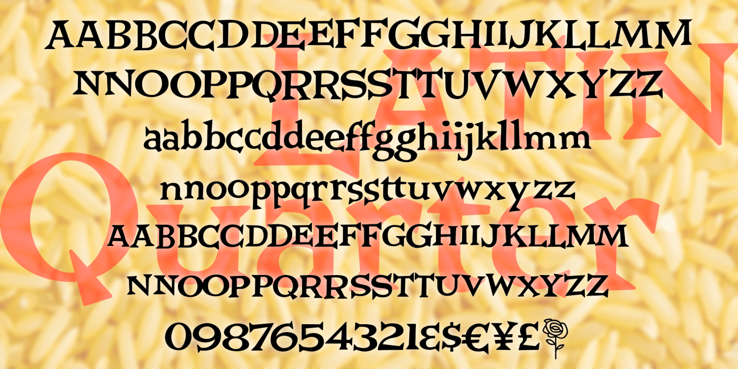 Latin Quarter Font Poster #1