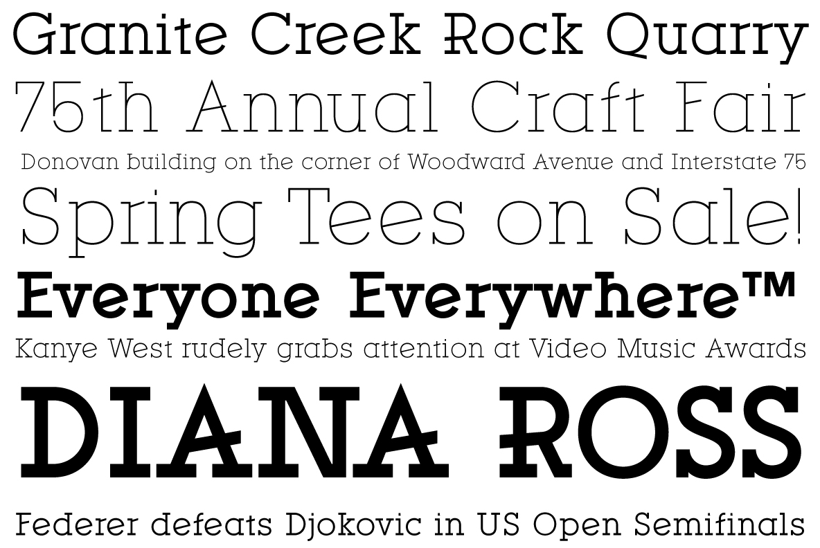 YWFT Motown Thin Font Poster #1