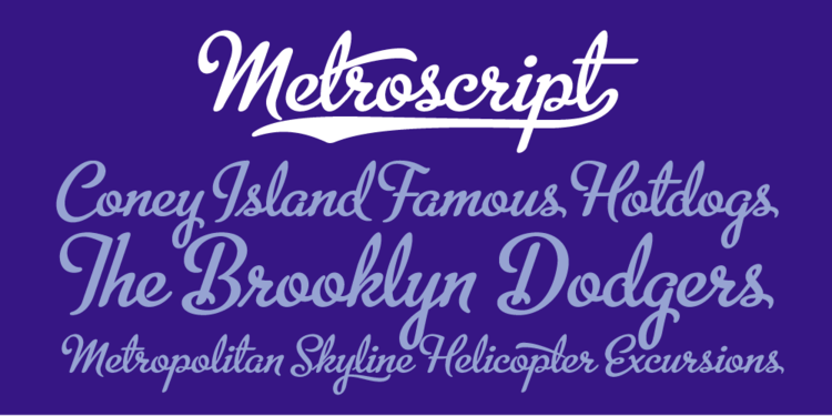 Metroscript Font Poster #1