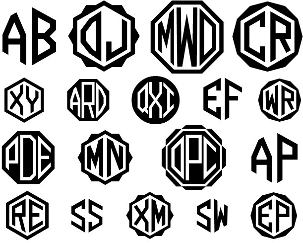 Hexagrams & Octograms Font Poster #2