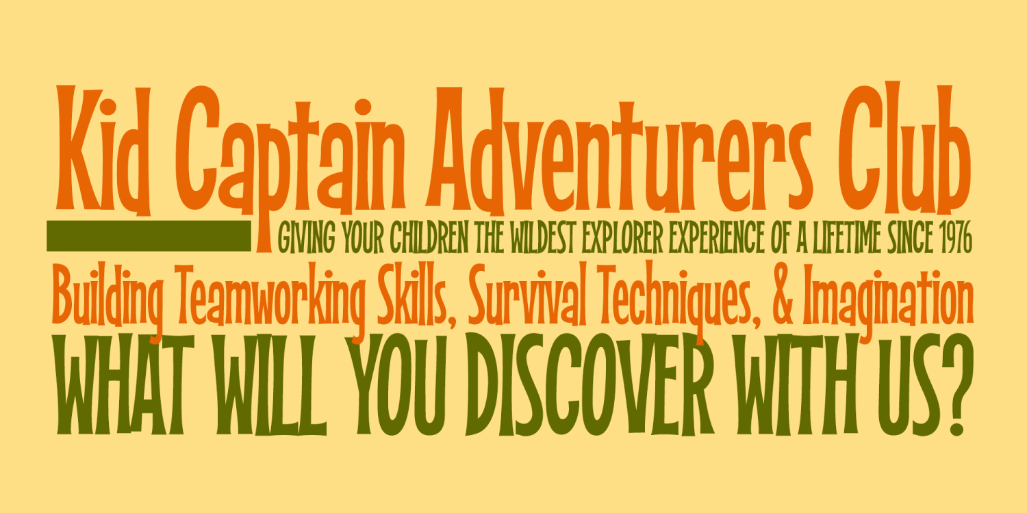 Kid Captain PB Font Family