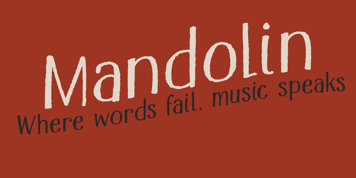Mandolin Font Poster #1