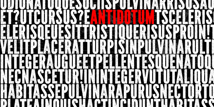 Antidotum Font Poster #1