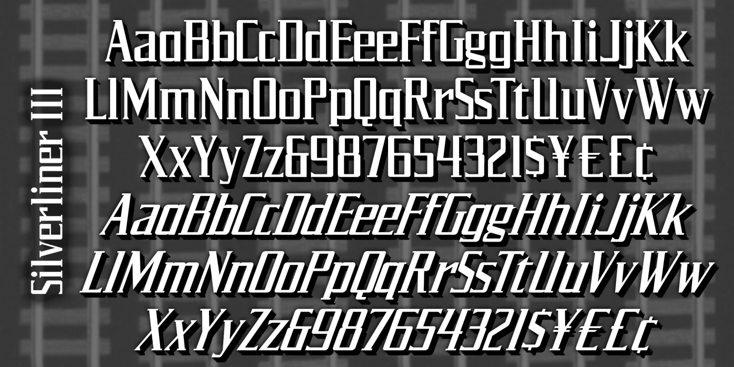 Silverliner I-IV Font Poster #3