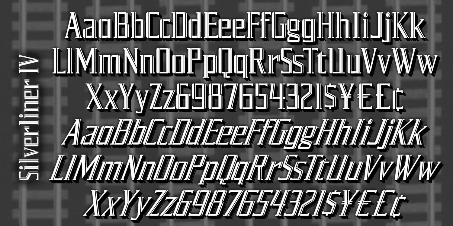 Silverliner I-IV Font Poster #4