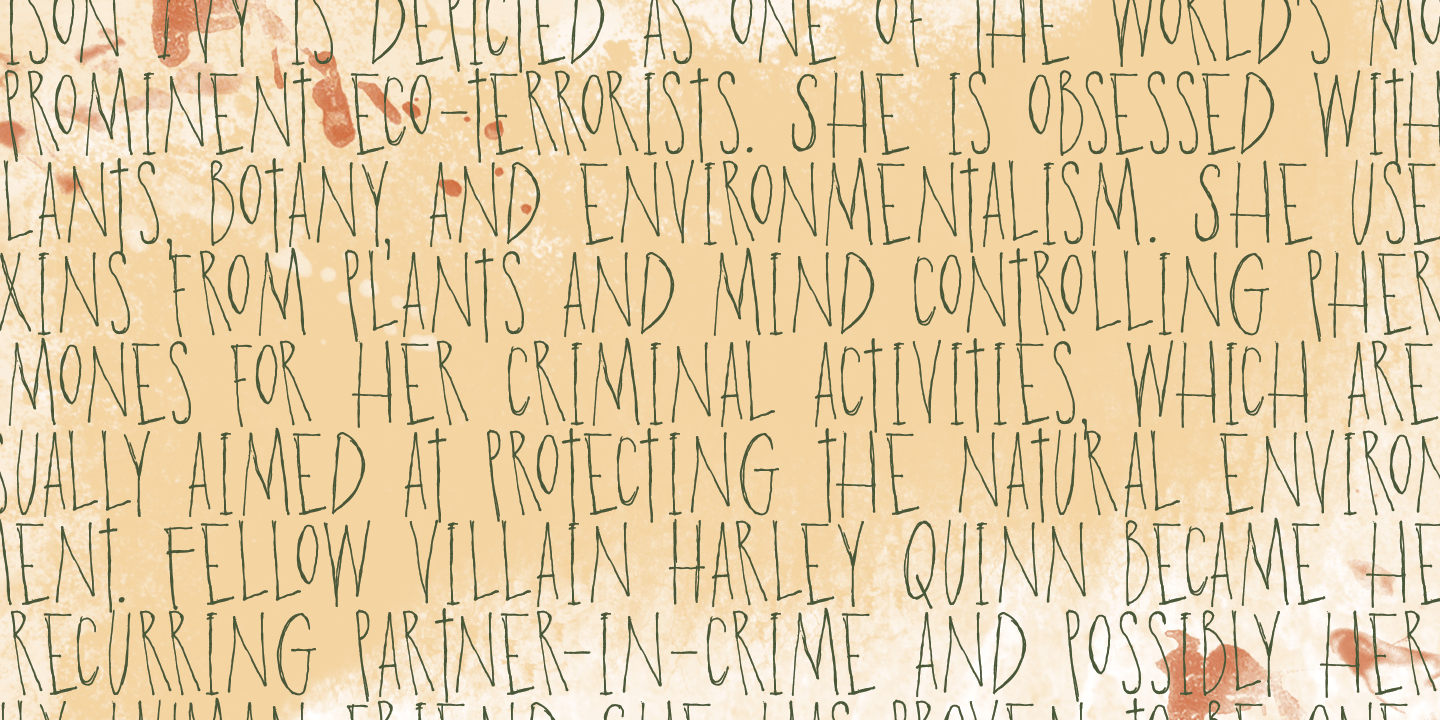 Poison Ivy Font Poster #2