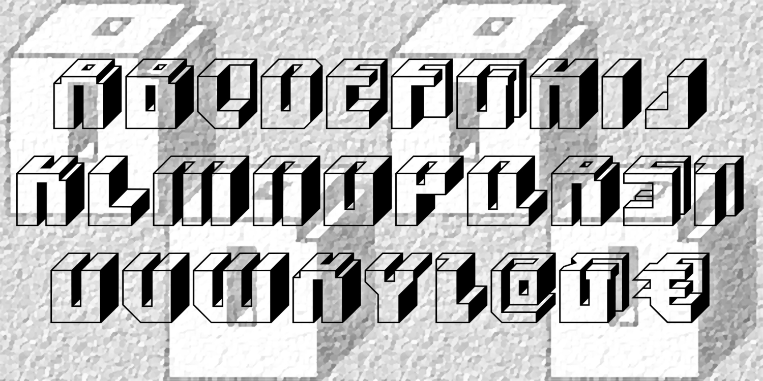 Blocked Font Family Poster