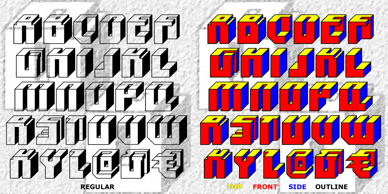 Blocked Font Poster #2