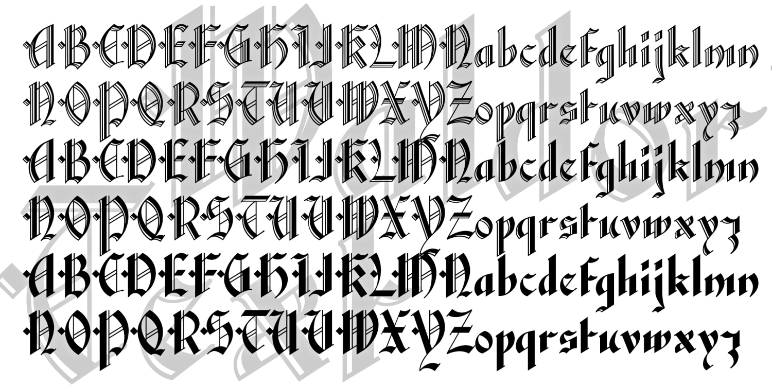 Waldorf Text Font Family Poster