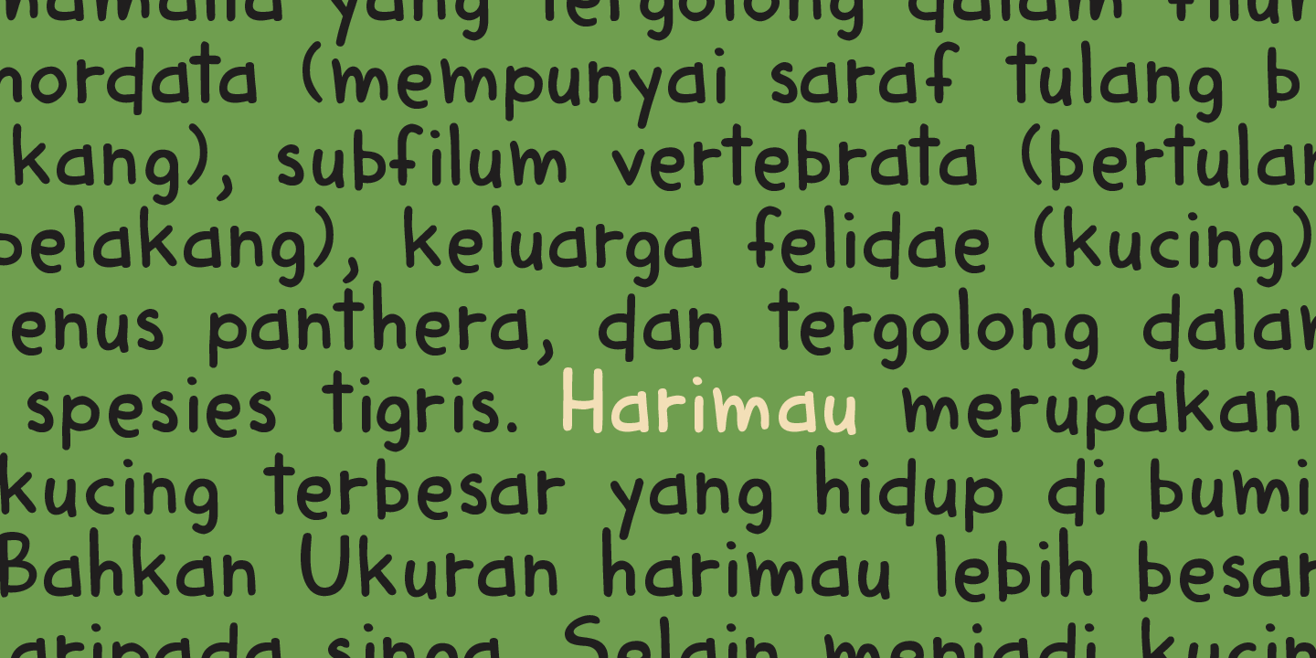 Harimau Dua Font Poster #1
