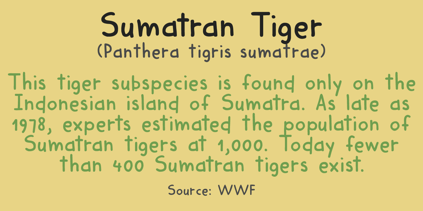 Harimau Dua Font Poster #1