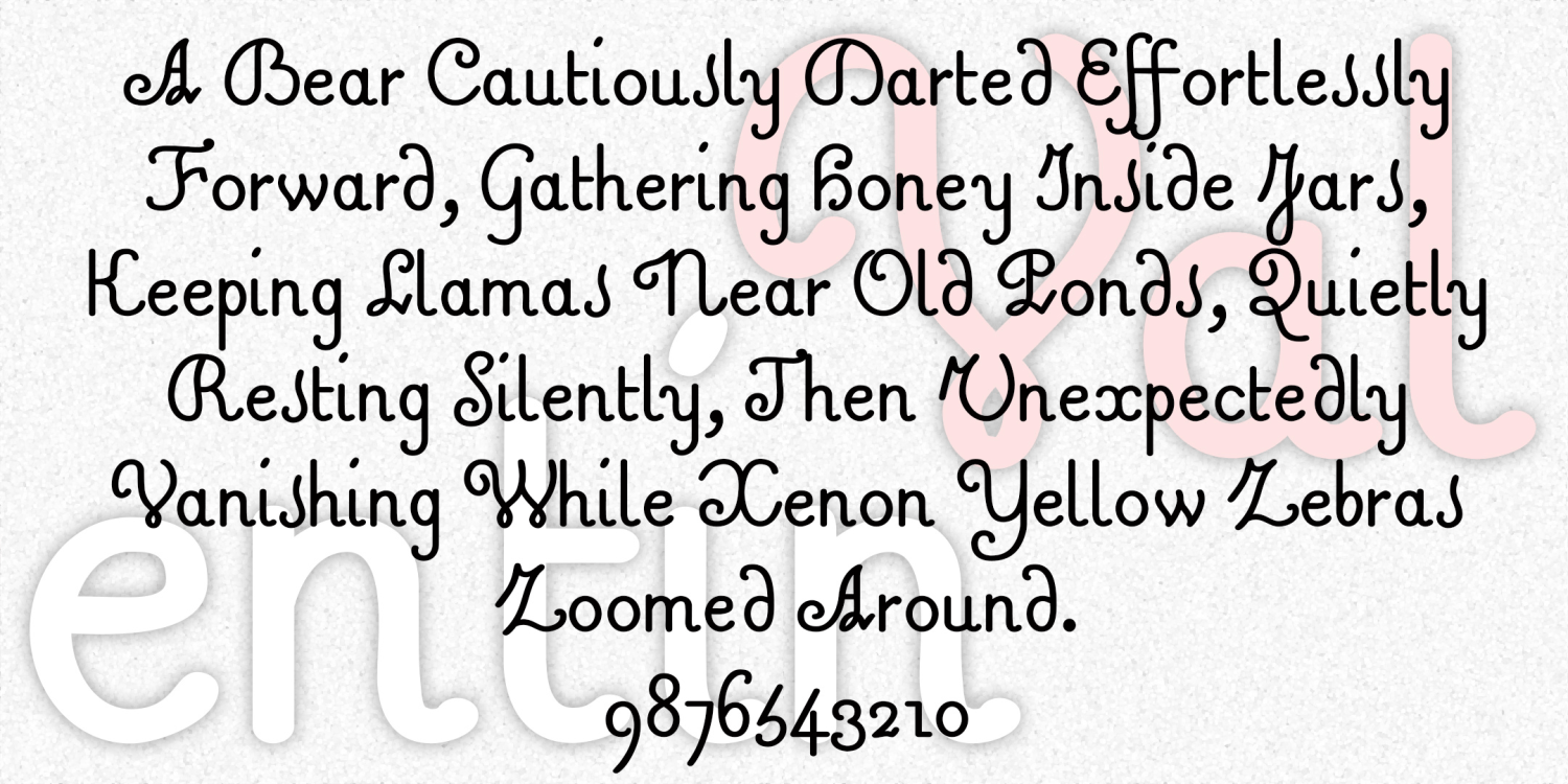 Valentin Font Family Poster