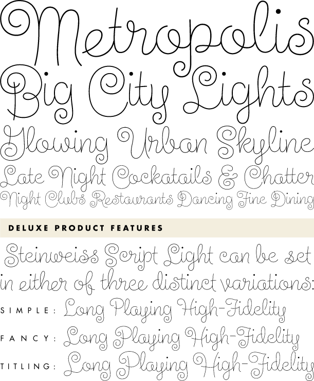 Steinweiss Script Light Font Poster #1