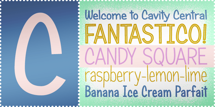 Candy Square BTN Font Family Poster