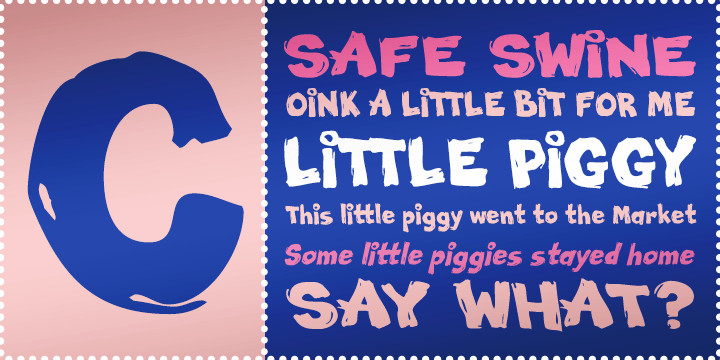 Little Piggy BTN Font Family Poster