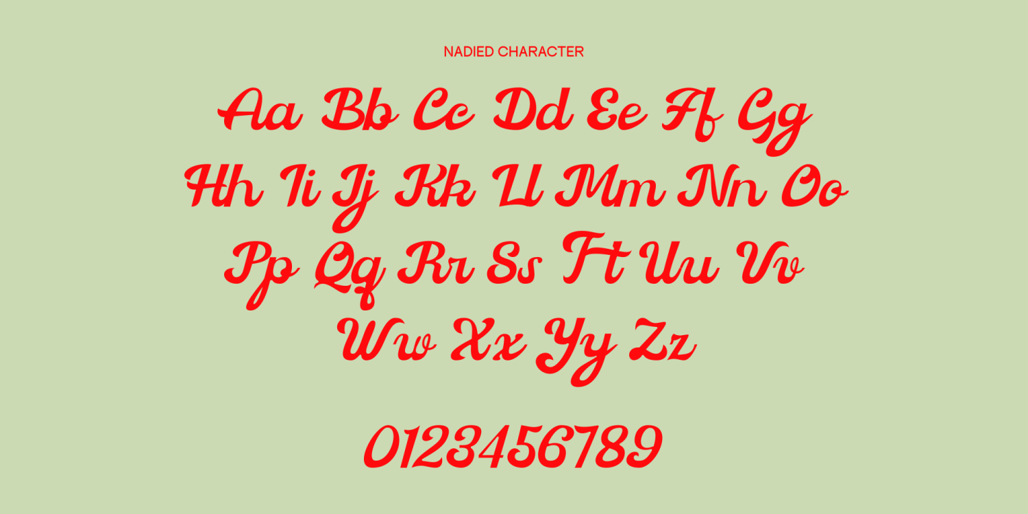Nadied Font Poster #1