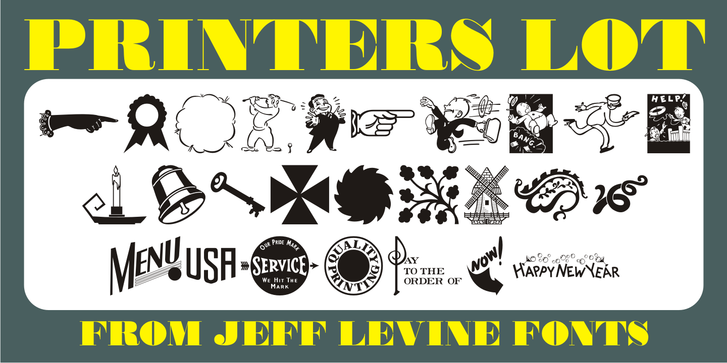 Printers Lot Font Family