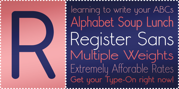 Register Sans BTN Font Family Poster