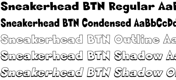Sneakerhead BTN Font Family