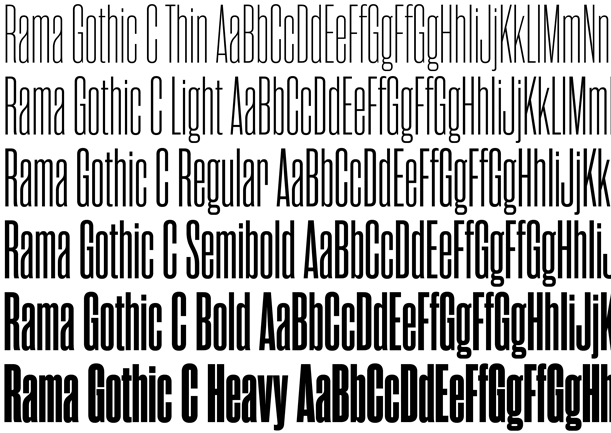 Rama Gothic C Font Poster #1