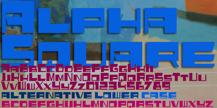 Alpha Square Font Poster #1