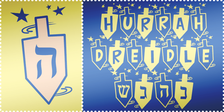 Hurrah Dreidle BTN Font Family Poster