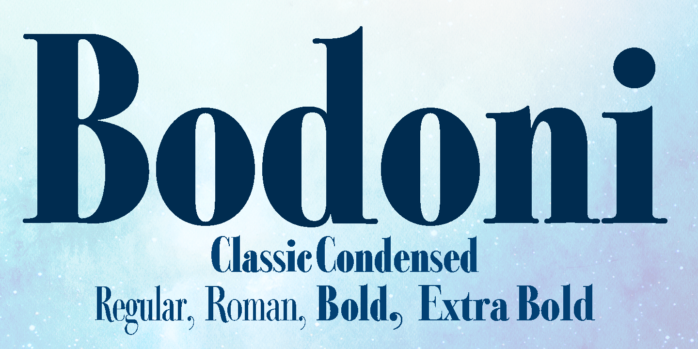 Bodoni Classic Condensed Poster