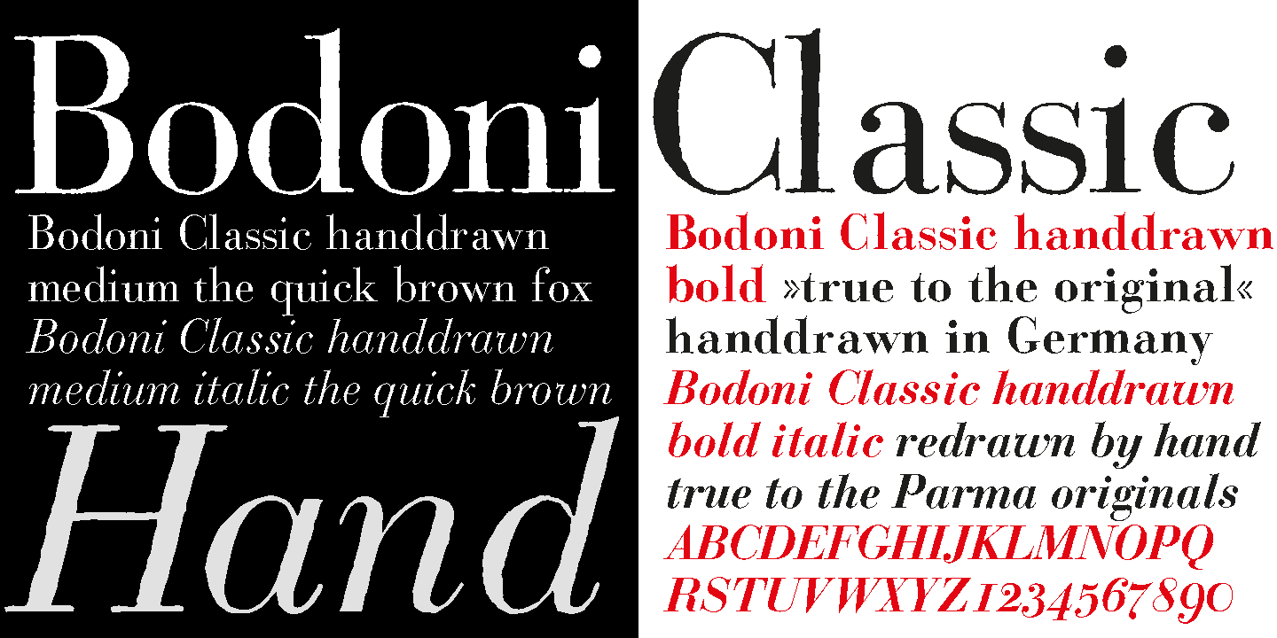 Bodoni Classic Hand Poster