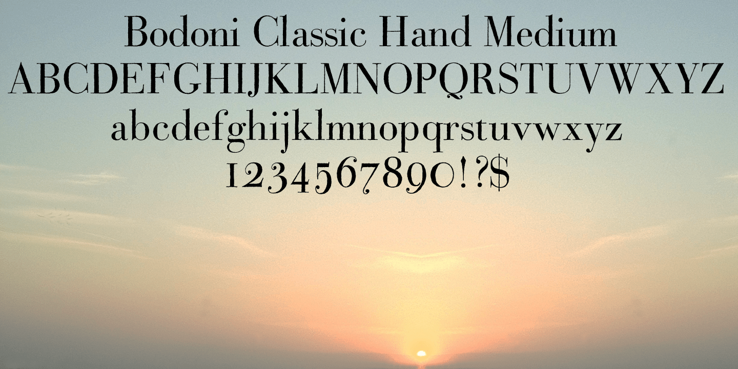 Bodoni Classic Hand Font Poster #1