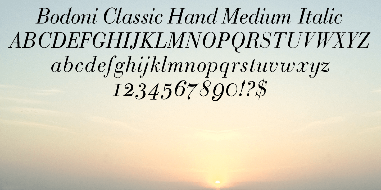 Bodoni Classic Hand Font Poster #1