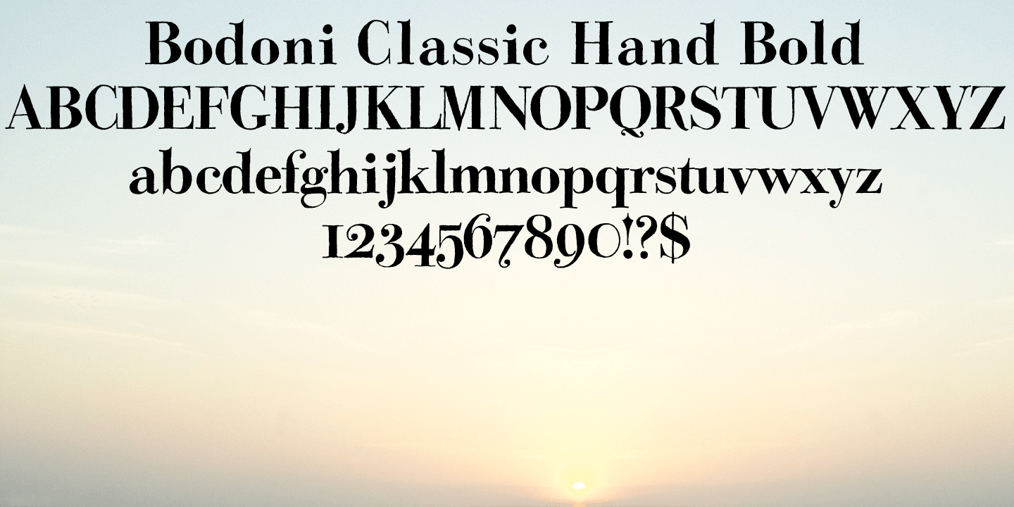 Bodoni Classic Hand Font Poster #1
