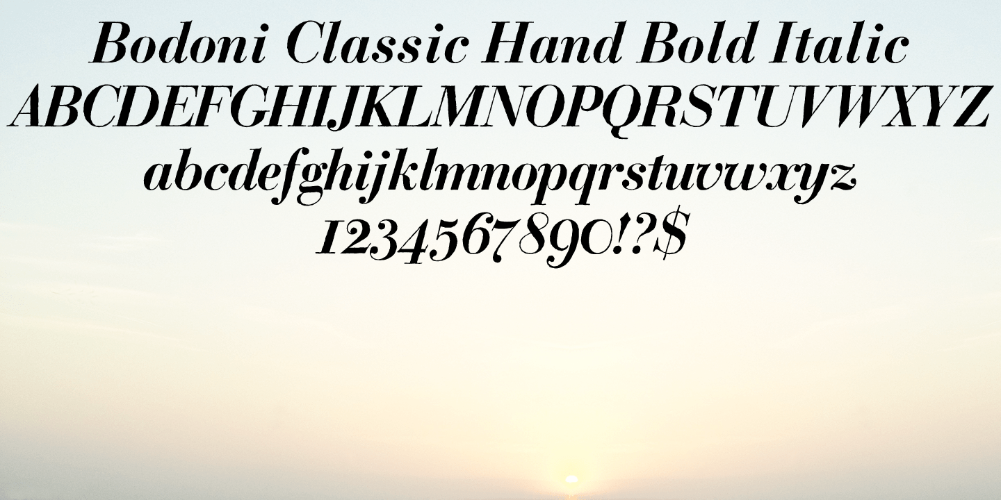 Bodoni Classic Hand Font Poster #1