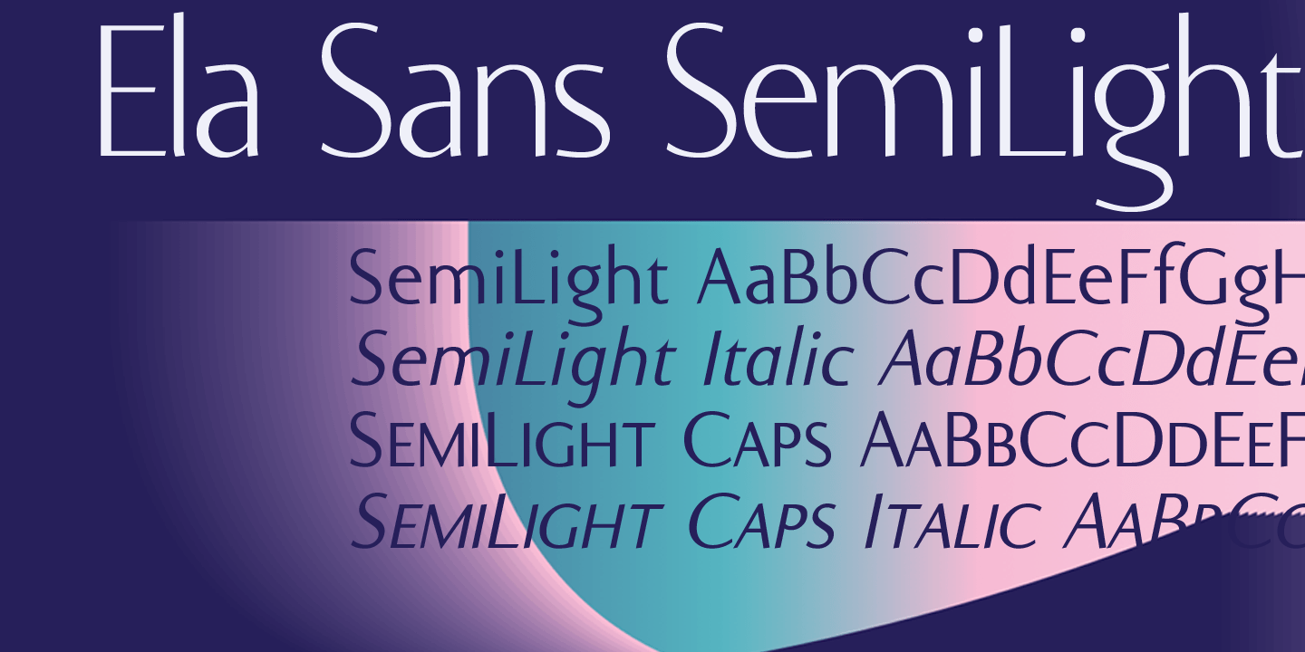 Ela Sans Font Poster #1