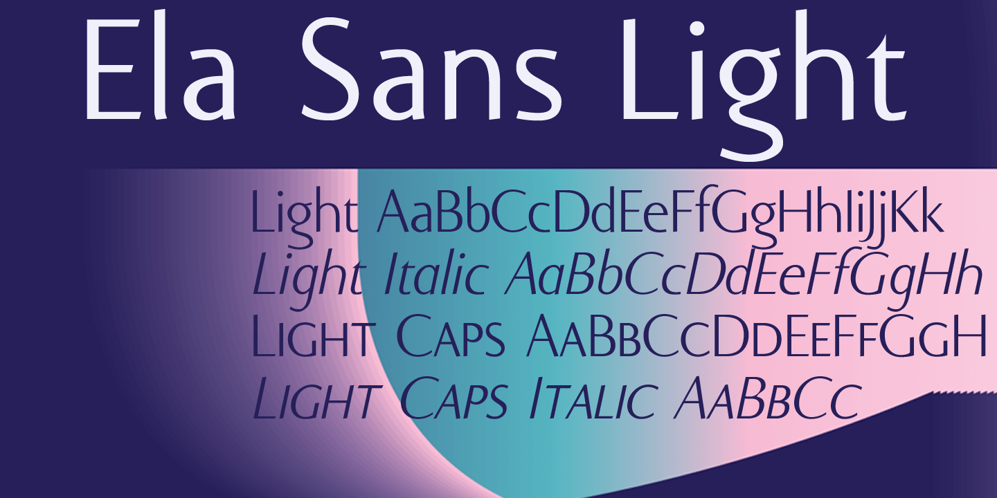 Ela Sans Font Poster #1