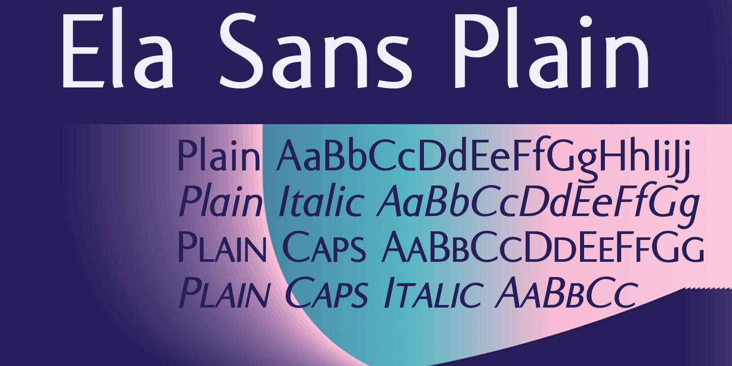 Ela Sans Font Poster #1