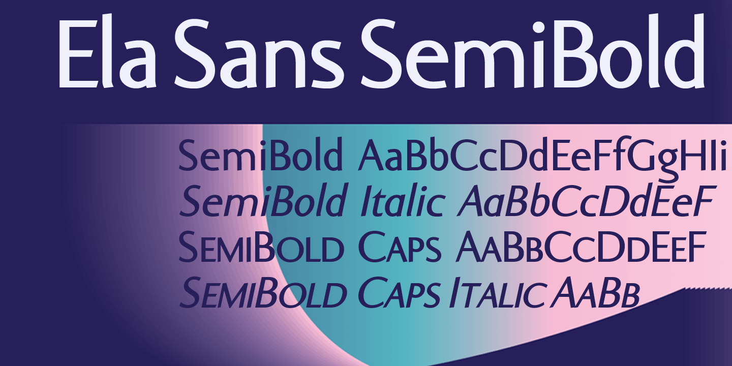 Ela Sans Font Poster #1