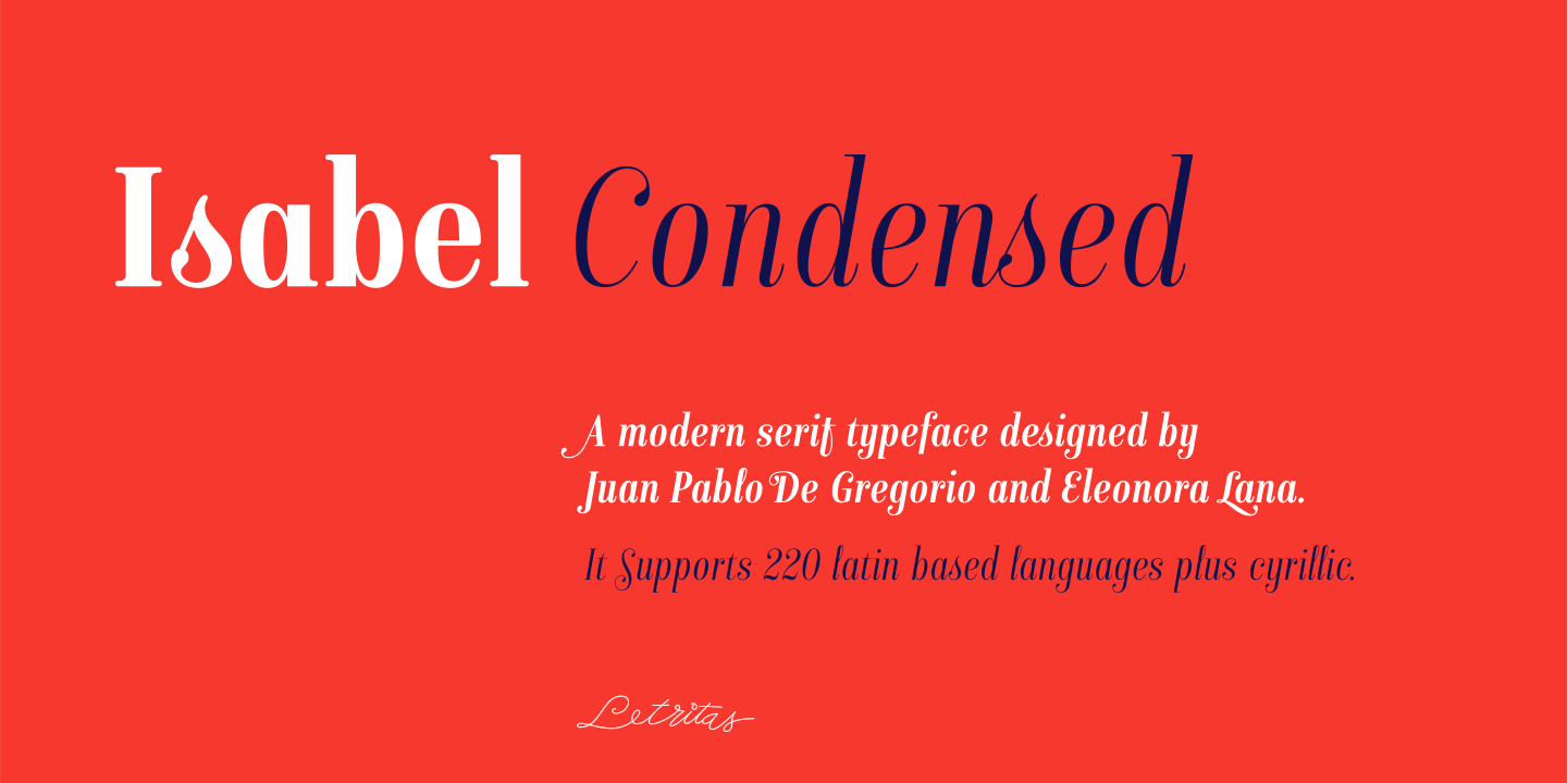 Isabel Condensed Poster