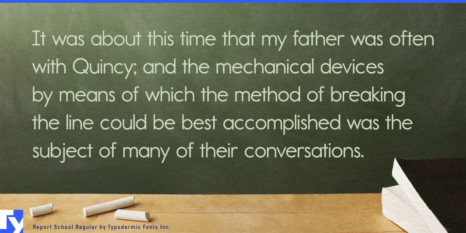 Report School Font Poster #1