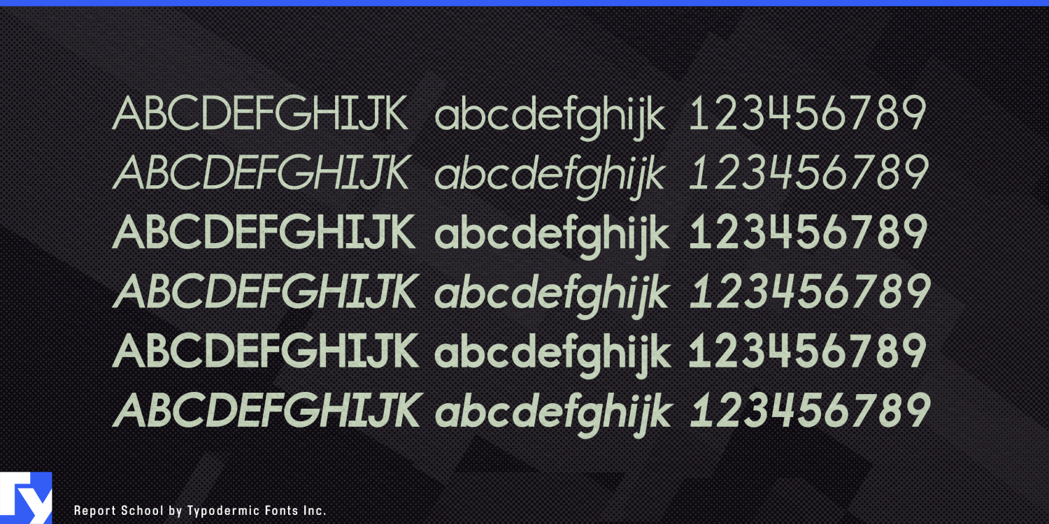 Report School Font Poster #1