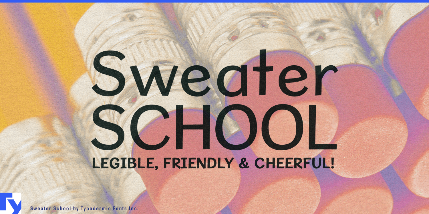 Sweater School Font Poster #1