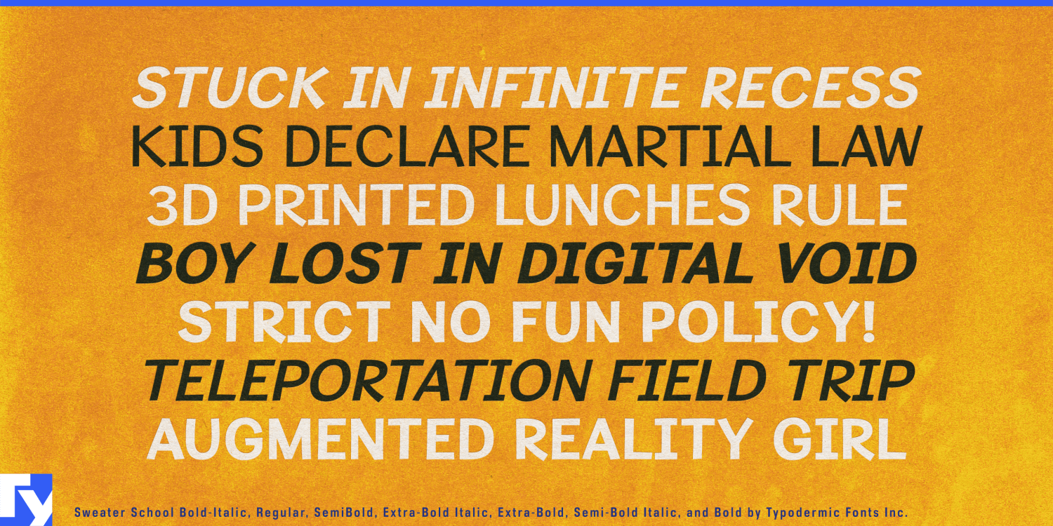 Sweater School Font Poster #1