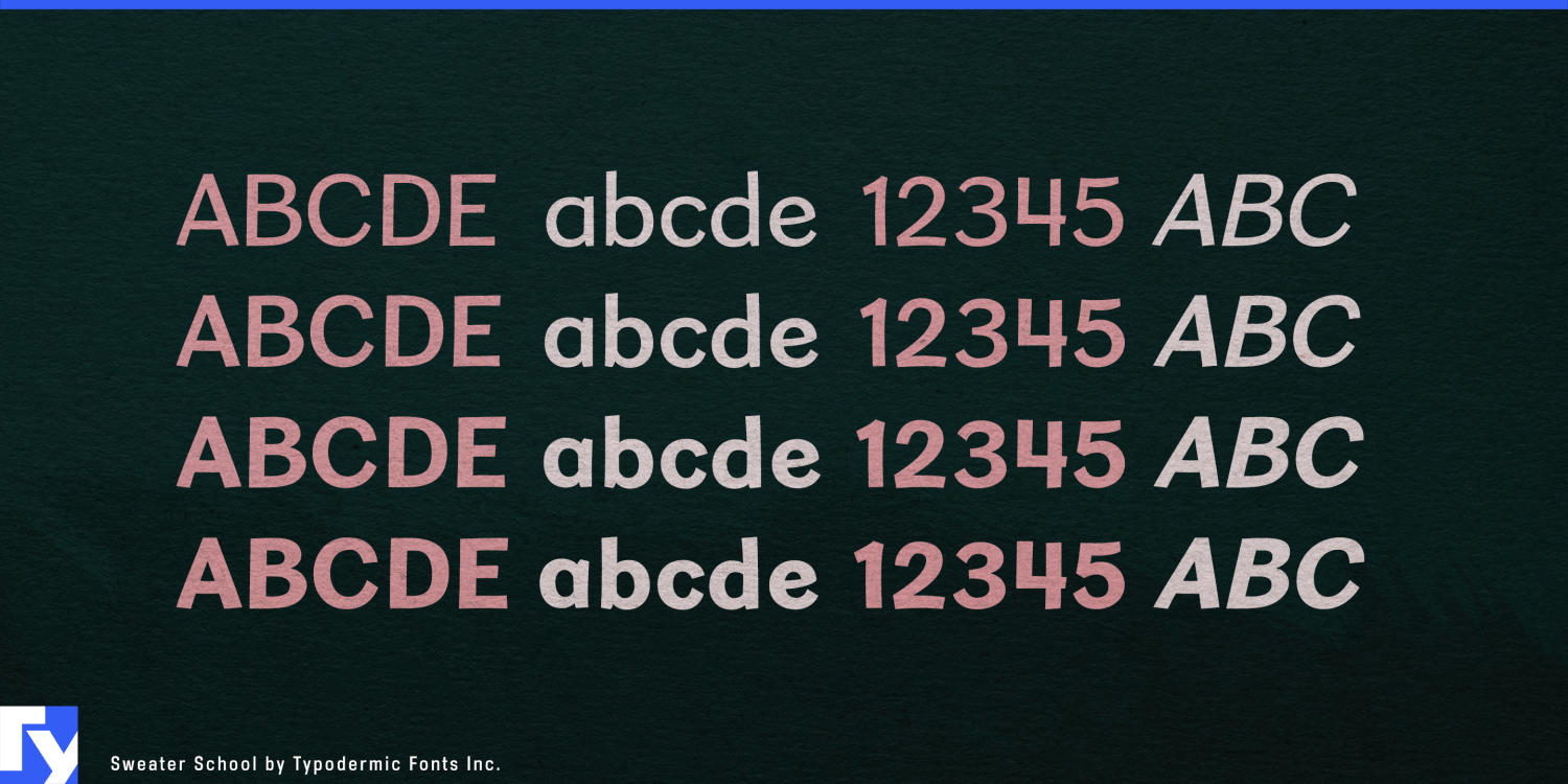 Sweater School Font Poster #1