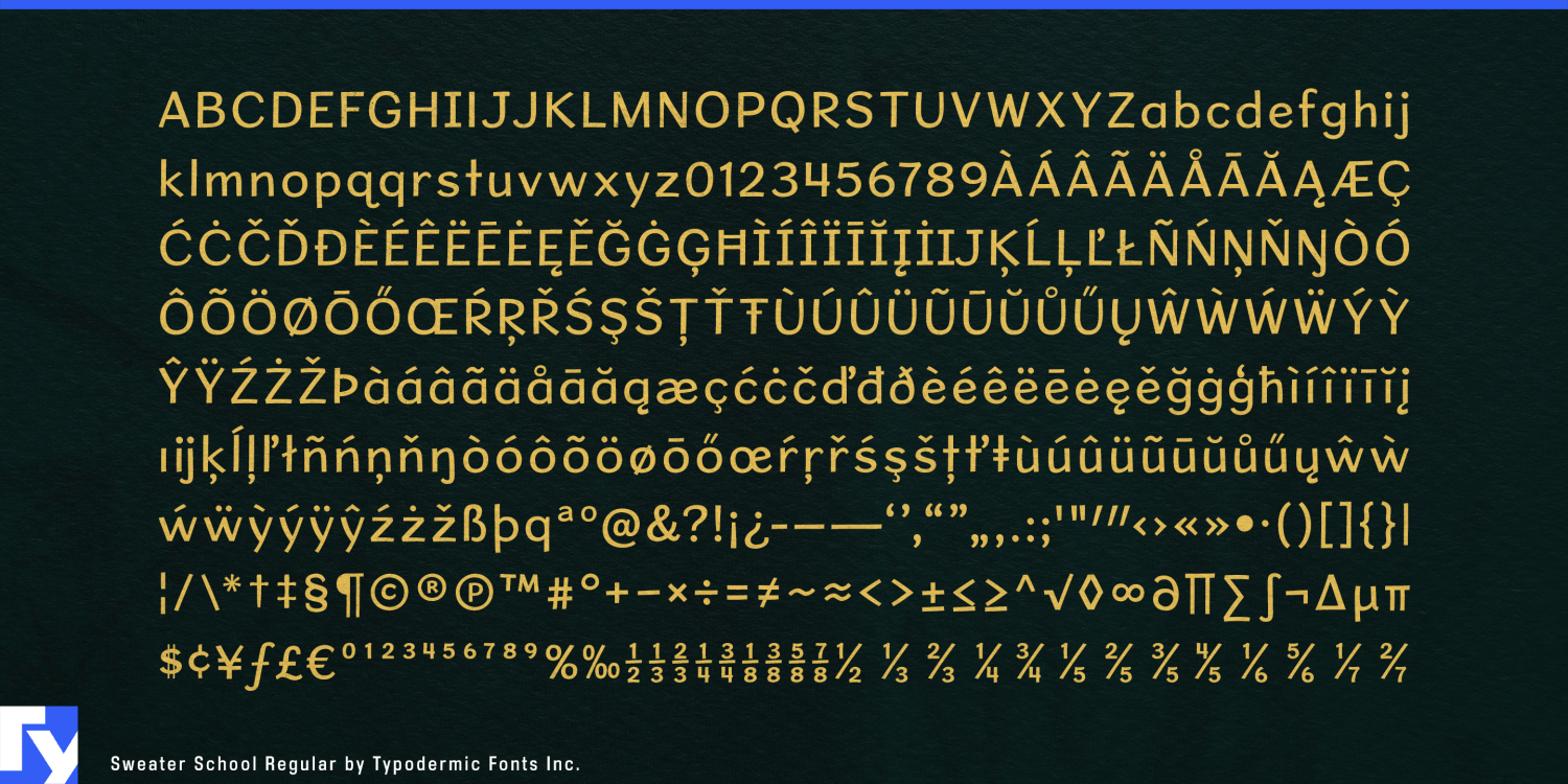 Sweater School Font Poster #1