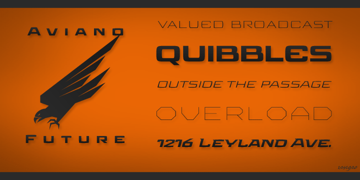 Aviano Future Font Poster #1