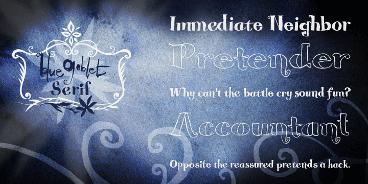 Blue Goblet Serif Font Poster #3