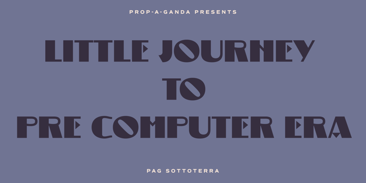 PAG Sottoterra Font Poster #1