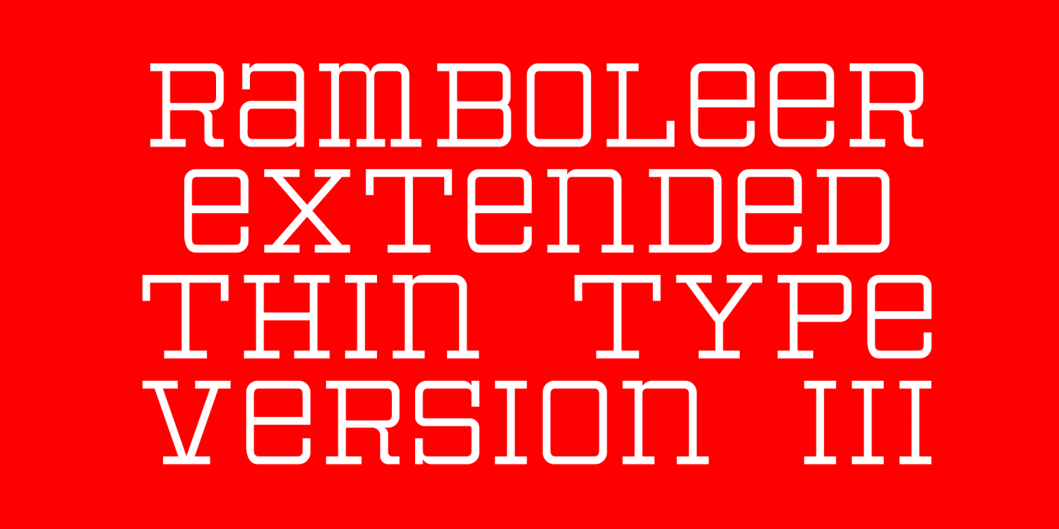 Ramboleer Thin Extended Font Poster #1