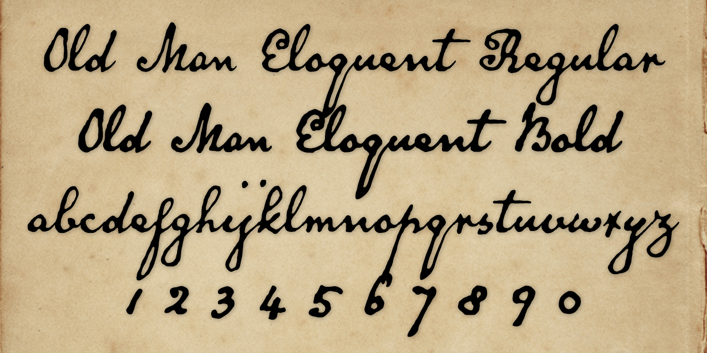 Old Man Eloquent Font Poster #1