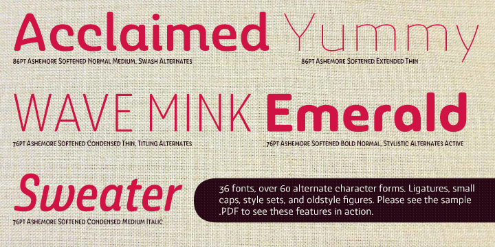 Ashemore Softened Font Poster #1
