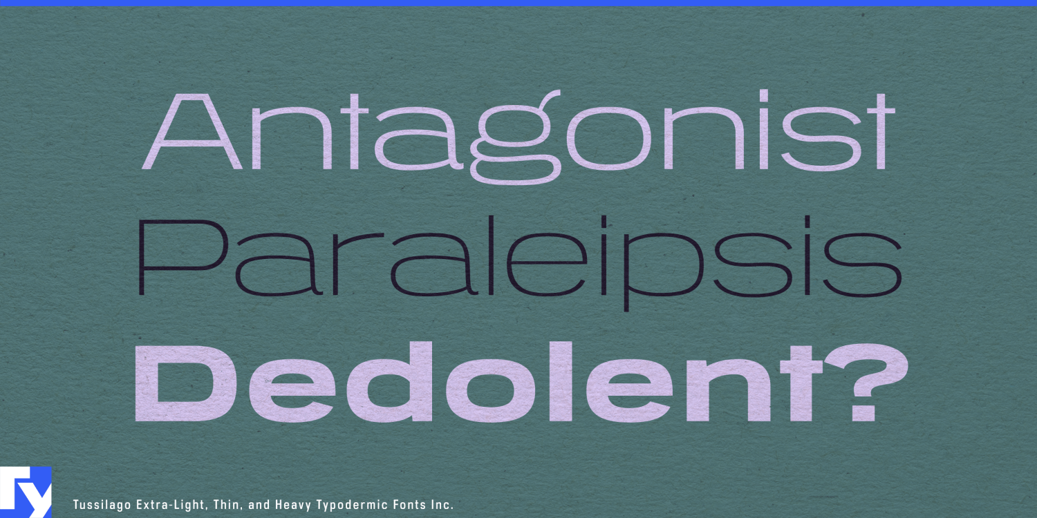 Tussilago Font Poster #1